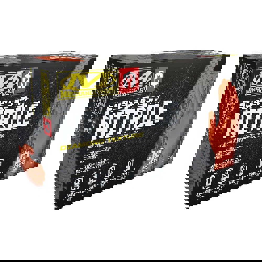 Disposable Gloves: Large, 8 mil Thick, Nitrile, General Purpose